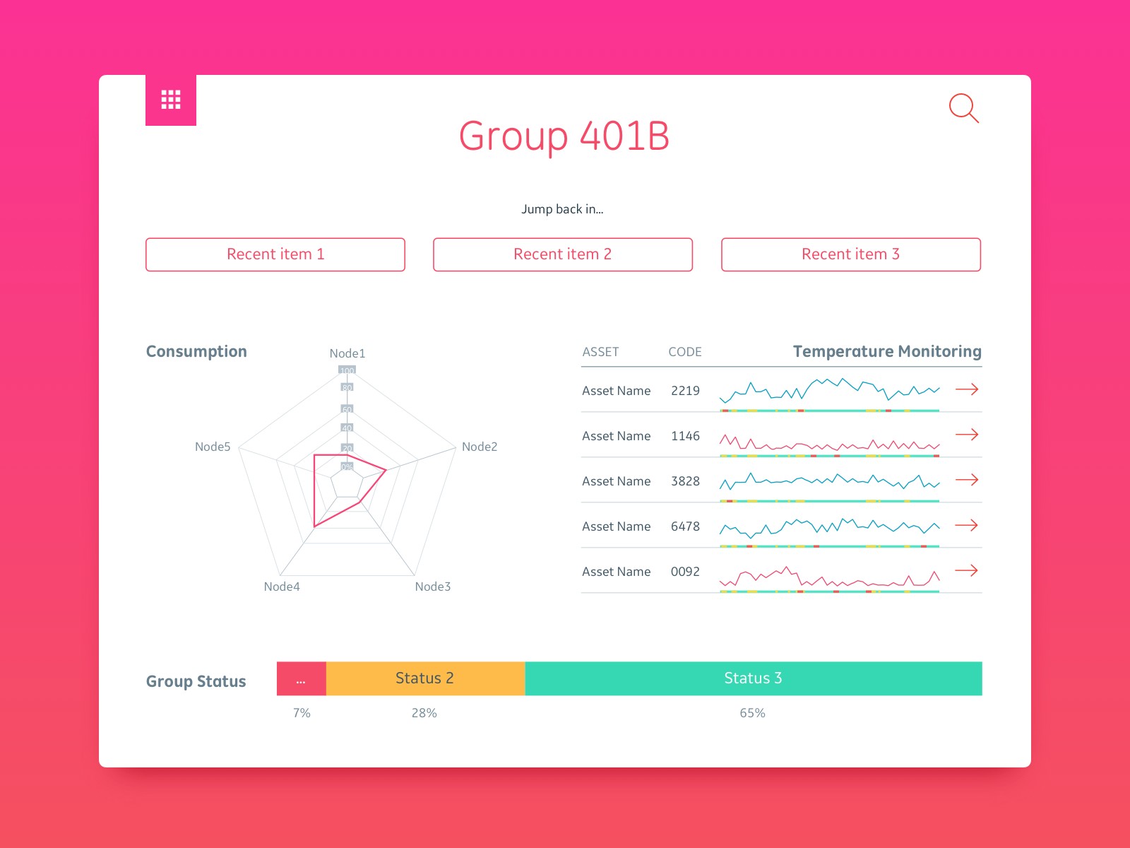 realtime data visualization UI