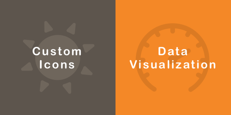 Custom icons, data visualization