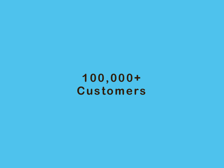 over 100,000 customers