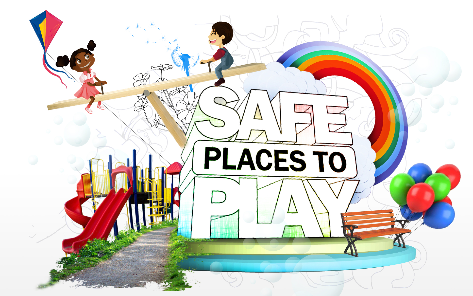 Safe places to play digital composition